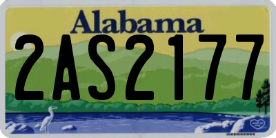 AL license plate 2AS2177