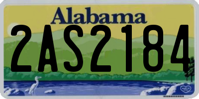 AL license plate 2AS2184