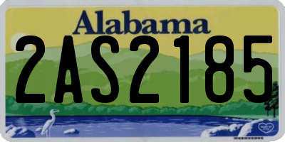 AL license plate 2AS2185