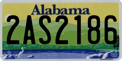 AL license plate 2AS2186