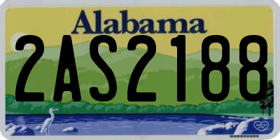 AL license plate 2AS2188