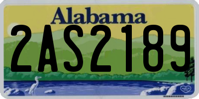 AL license plate 2AS2189