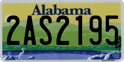 AL license plate 2AS2195