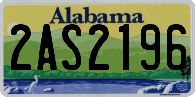 AL license plate 2AS2196