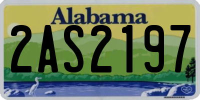 AL license plate 2AS2197