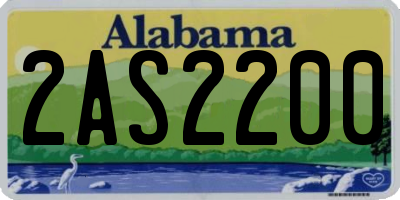 AL license plate 2AS2200