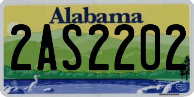 AL license plate 2AS2202