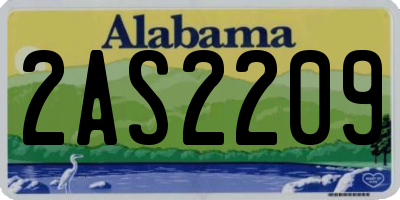 AL license plate 2AS2209