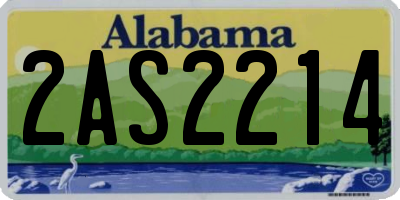 AL license plate 2AS2214