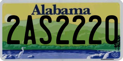AL license plate 2AS2220