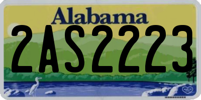 AL license plate 2AS2223