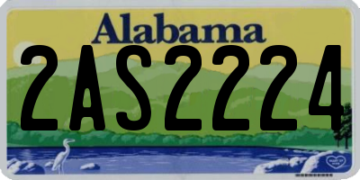 AL license plate 2AS2224