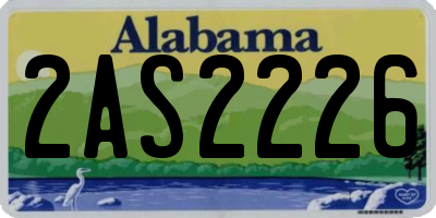 AL license plate 2AS2226