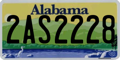 AL license plate 2AS2228