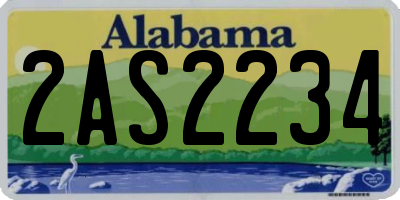 AL license plate 2AS2234