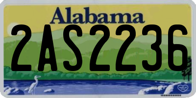 AL license plate 2AS2236