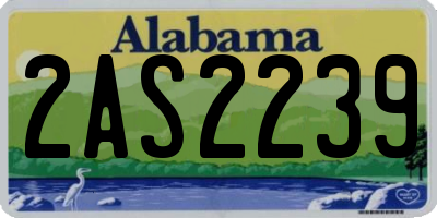 AL license plate 2AS2239