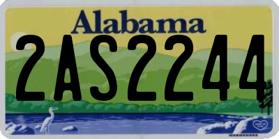 AL license plate 2AS2244
