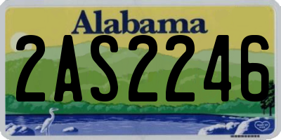 AL license plate 2AS2246