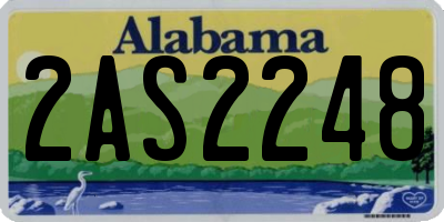 AL license plate 2AS2248