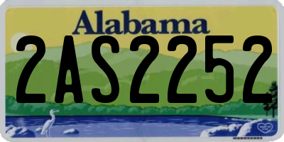 AL license plate 2AS2252