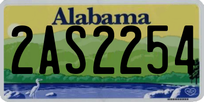 AL license plate 2AS2254