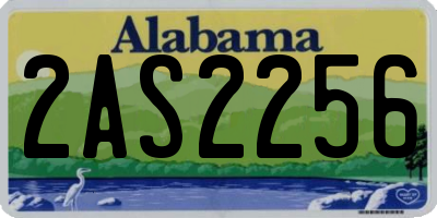 AL license plate 2AS2256