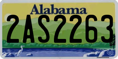 AL license plate 2AS2263