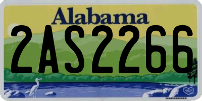 AL license plate 2AS2266