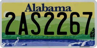 AL license plate 2AS2267