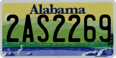 AL license plate 2AS2269