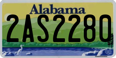 AL license plate 2AS2280