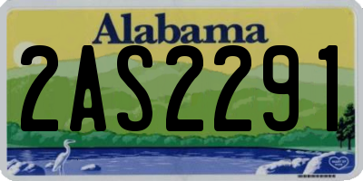 AL license plate 2AS2291