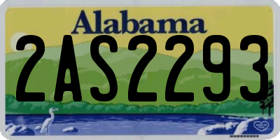 AL license plate 2AS2293