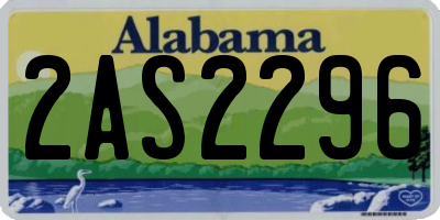 AL license plate 2AS2296