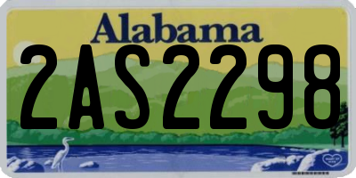 AL license plate 2AS2298