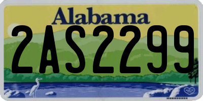 AL license plate 2AS2299