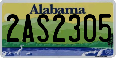 AL license plate 2AS2305
