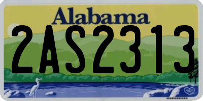 AL license plate 2AS2313