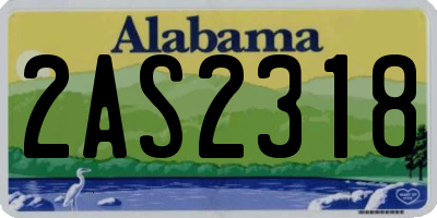 AL license plate 2AS2318