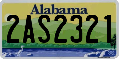 AL license plate 2AS2321