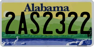 AL license plate 2AS2322