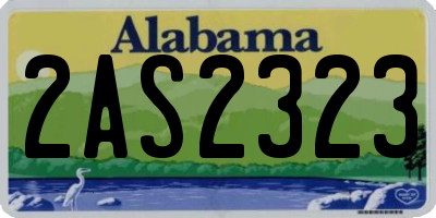 AL license plate 2AS2323