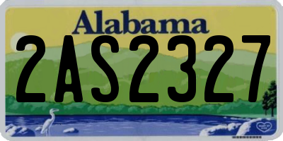 AL license plate 2AS2327