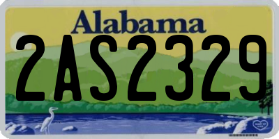 AL license plate 2AS2329