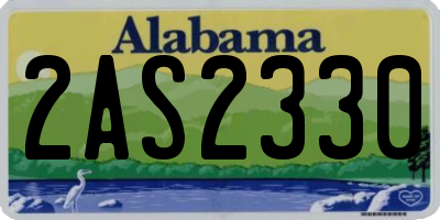 AL license plate 2AS2330
