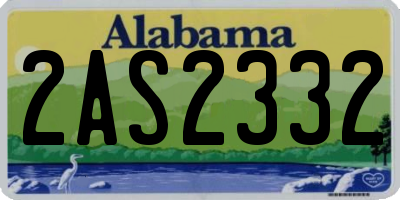 AL license plate 2AS2332