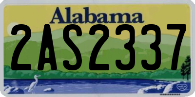 AL license plate 2AS2337