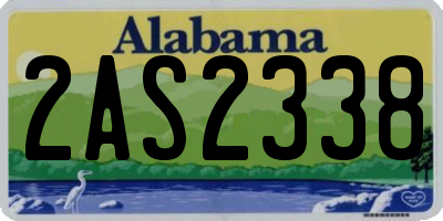 AL license plate 2AS2338