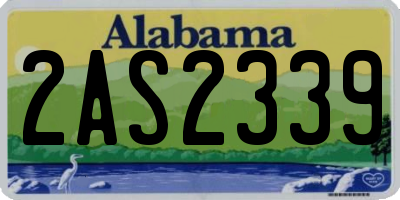 AL license plate 2AS2339